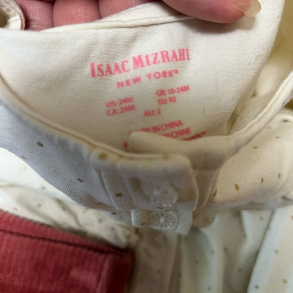 Isaac Mizrahi Cream and Pink Apparel - Picture 2 of 2
